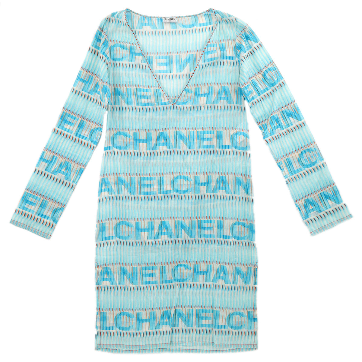 Luxury Chanel Dress Light Blue