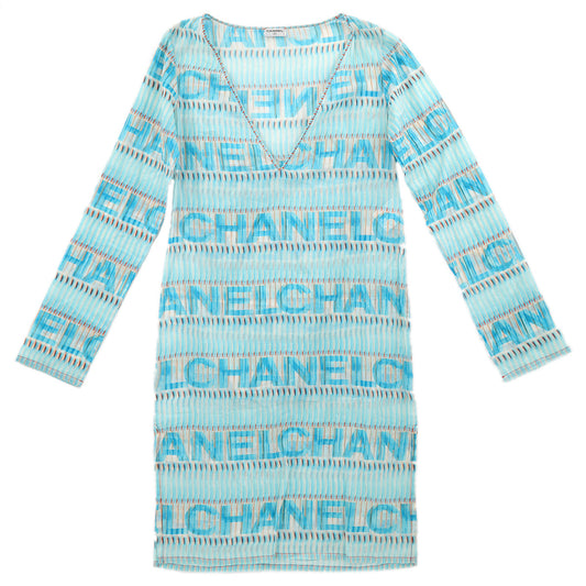 Luxury Chanel Dress Light Blue