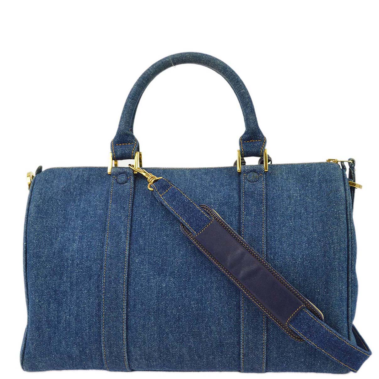 Luxury Chanel 1996-1997 Denim Timeless Boston 35