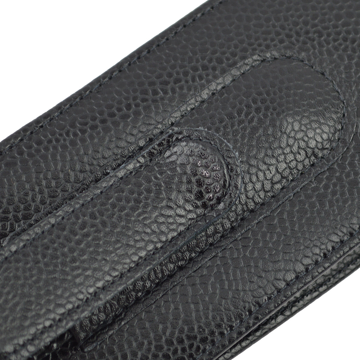 Luxury Chanel 2003-2004 Black Caviar Multi Pouch