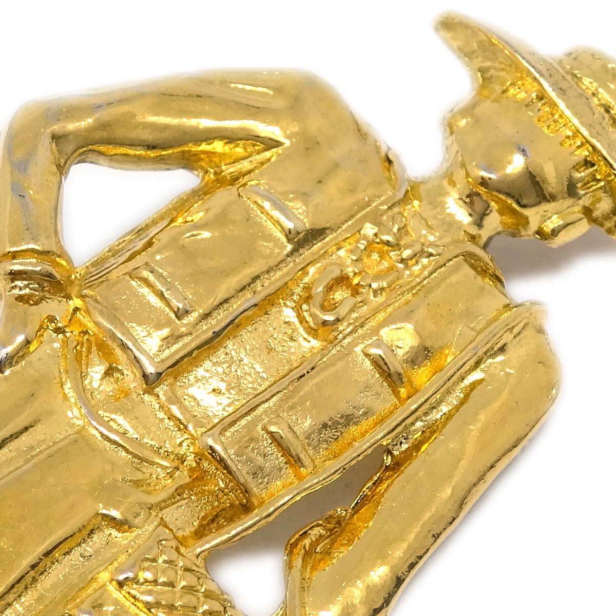 Luxury Chanel Gold Mademoiselle Brooch Pin