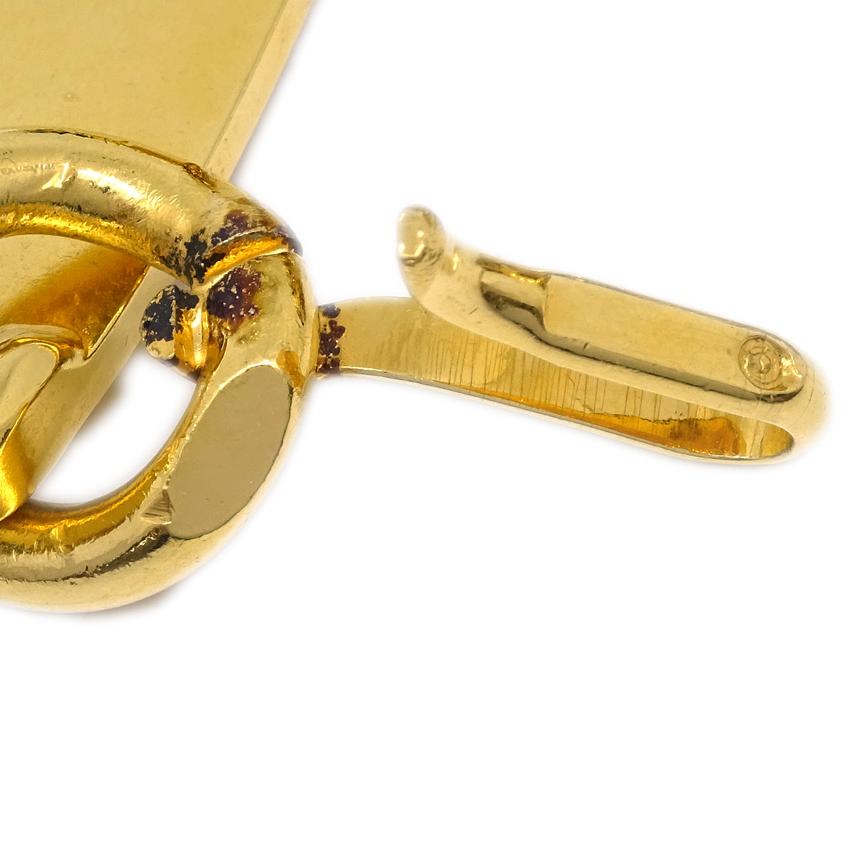 Luxury Chanel Gold Black Medallion Chain Belt Small New