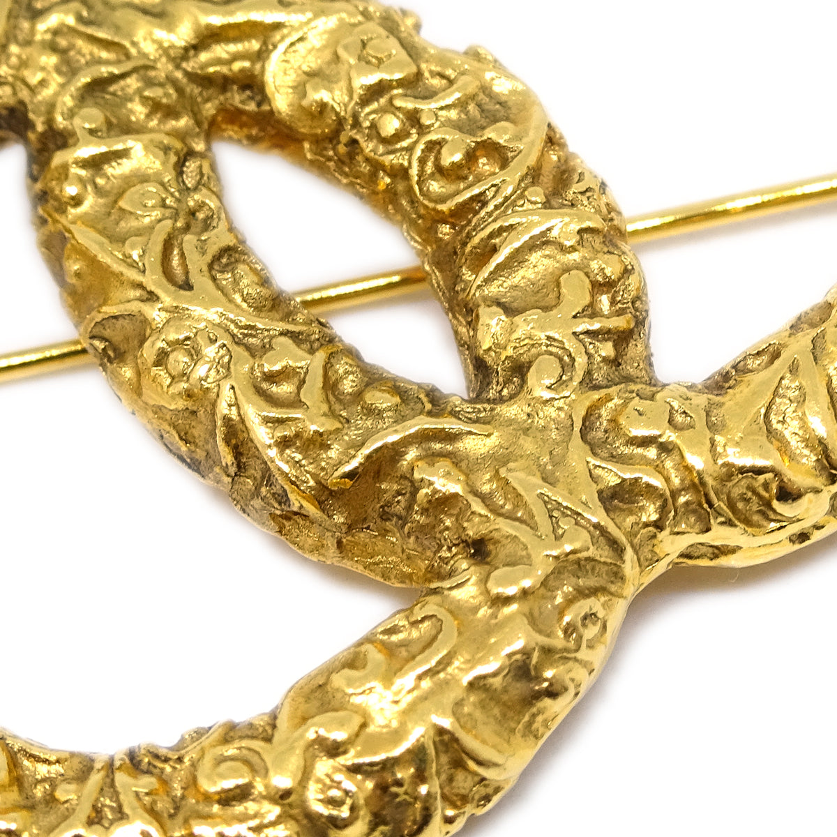 Luxury Chanel Gold CC Brooch Pin 03A