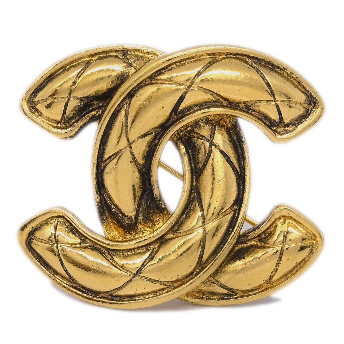 Luxury Chanel Gold CC Brooch Pin 1150
