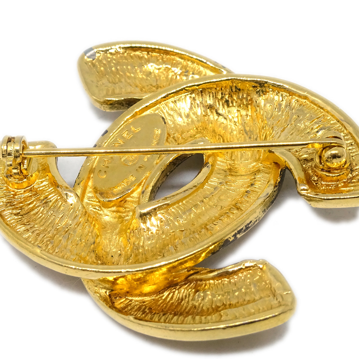 Luxury Chanel Gold CC Brooch Pin 1150