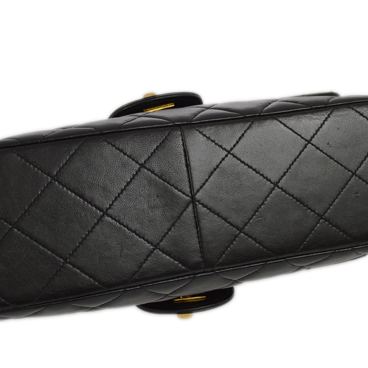 Luxury Chanel 1996-1997 Black Lambskin Medium Double Sided Classic Flap Shoulder Bag