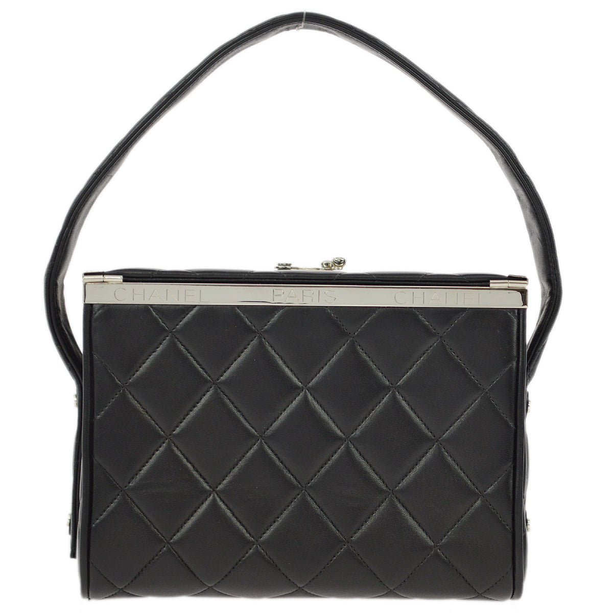 Luxury Chanel 1996-1997 Black Lambskin Handbag