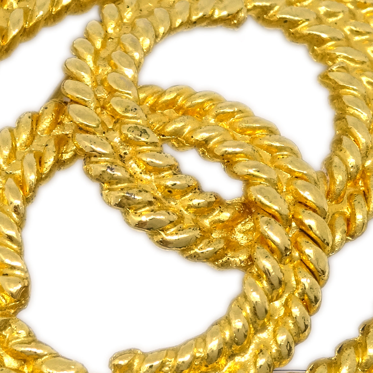 Luxury Chanel Medallion Brooch Pin Gold 28