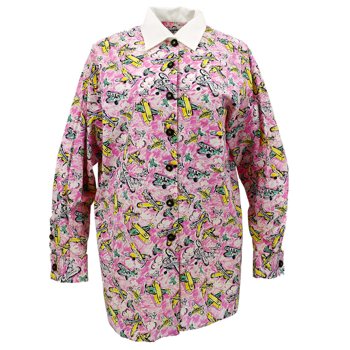 Luxury Chanel Blouse Shirt Pink