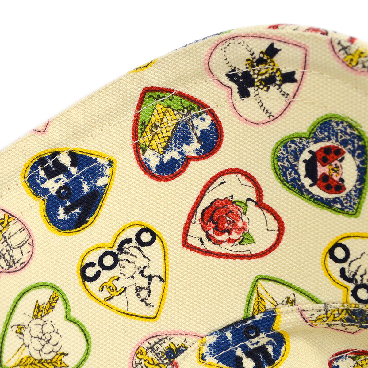 Luxury Chanel Ivory Valentine Cap Hat #M Small New