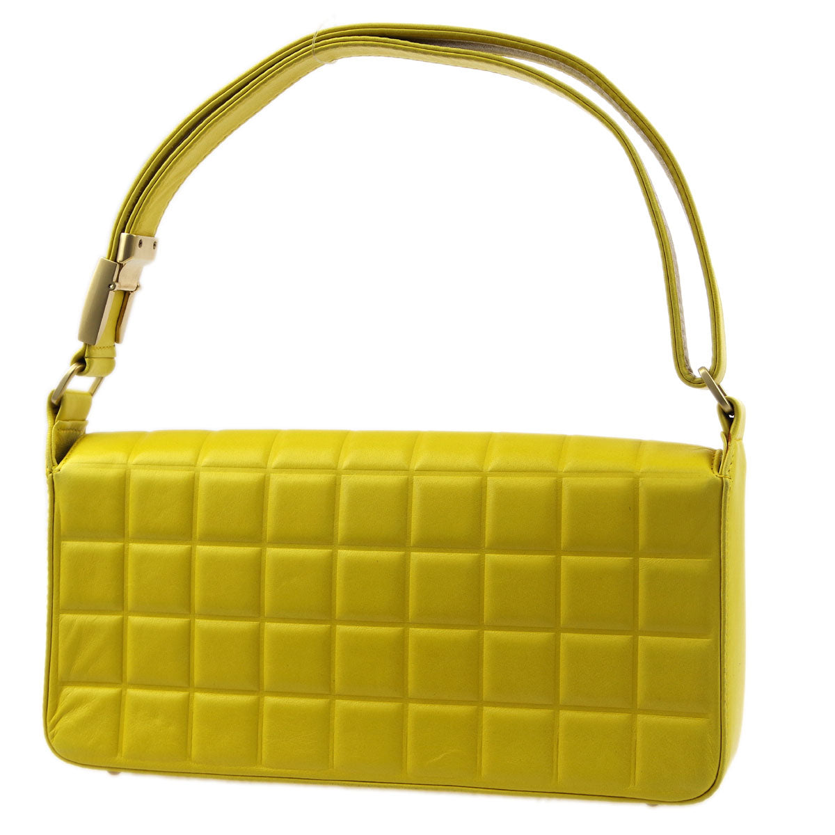 Luxury Chanel 2001-2003 Lambskin Choco Bar Shoulder Bag