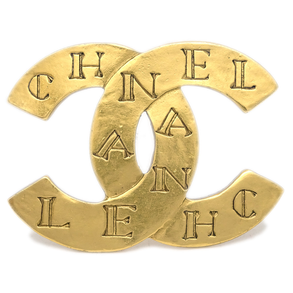 Luxury Chanel CC Brooch Pin Gold 99A