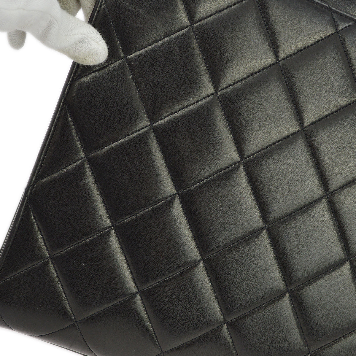 Luxury Chanel 1994-1996 Black Lambskin Briefcase Business Handbag