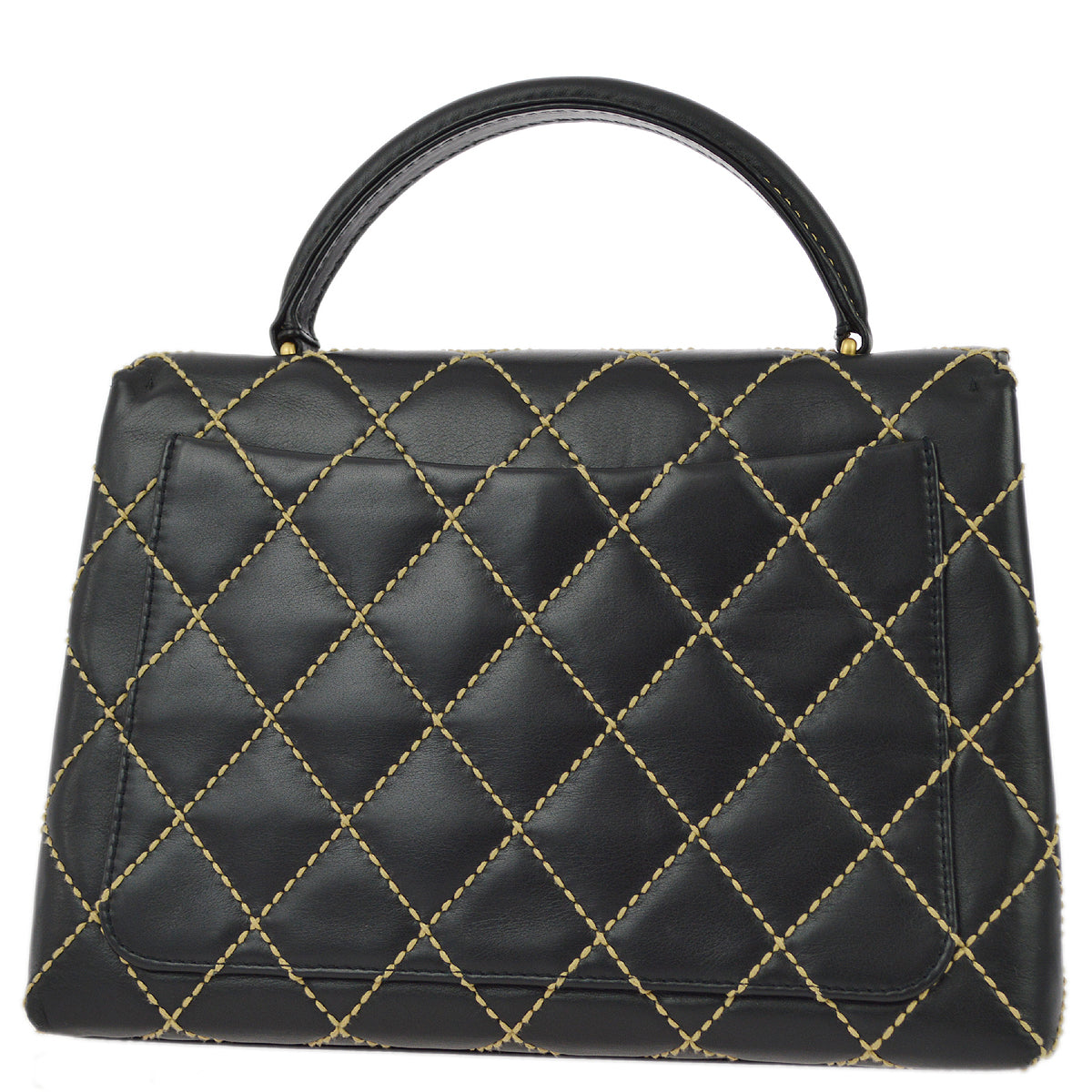 Luxury Chanel 2004-2005Black Calfskin Wild Stitch Kelly 30