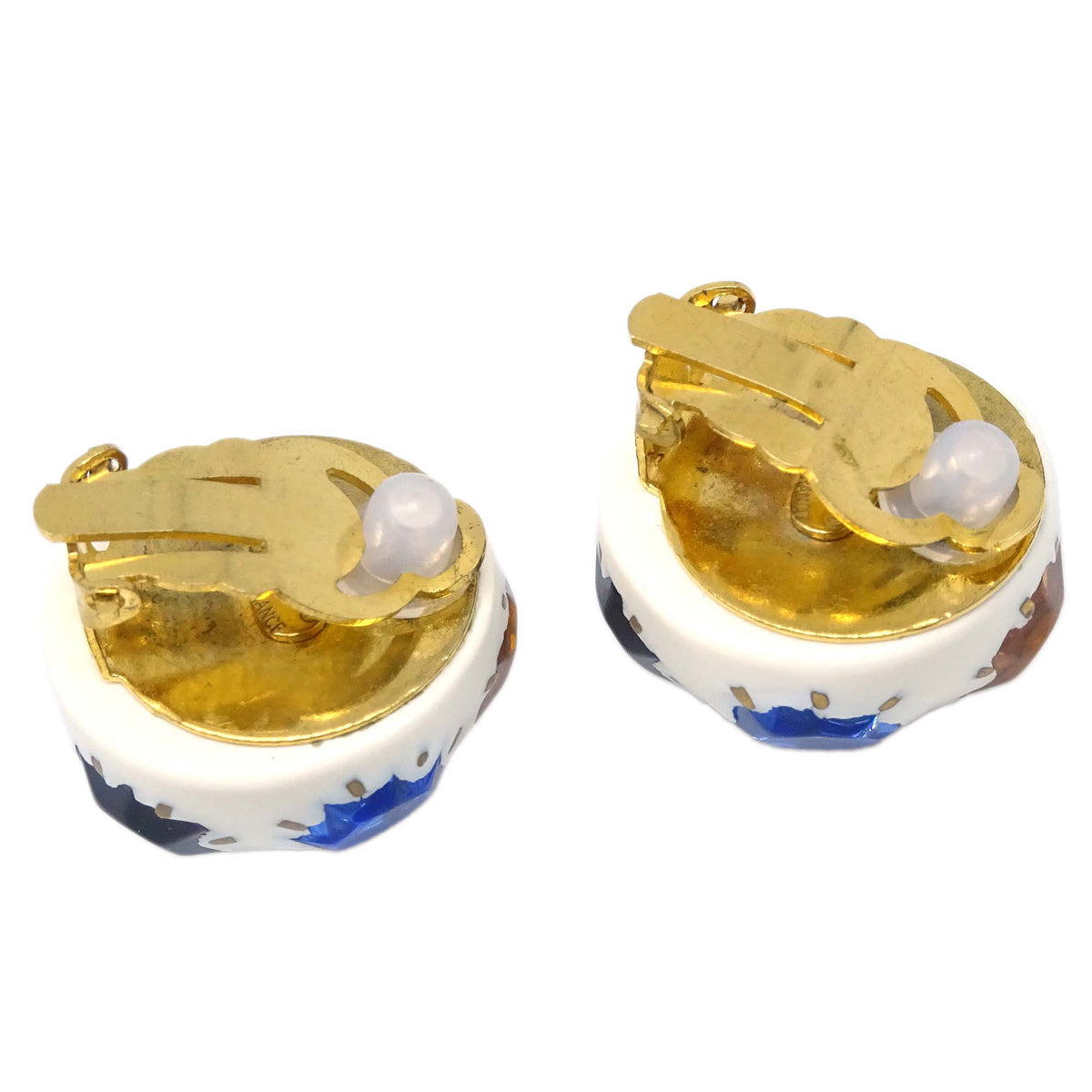Luxury Chanel Earrings Clip-On White 98P