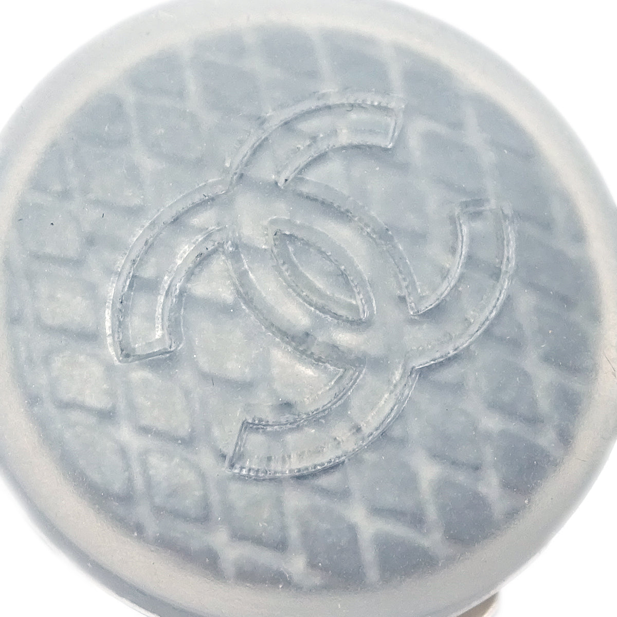 Luxury Chanel Button Earrings Clip-On Gray 99S