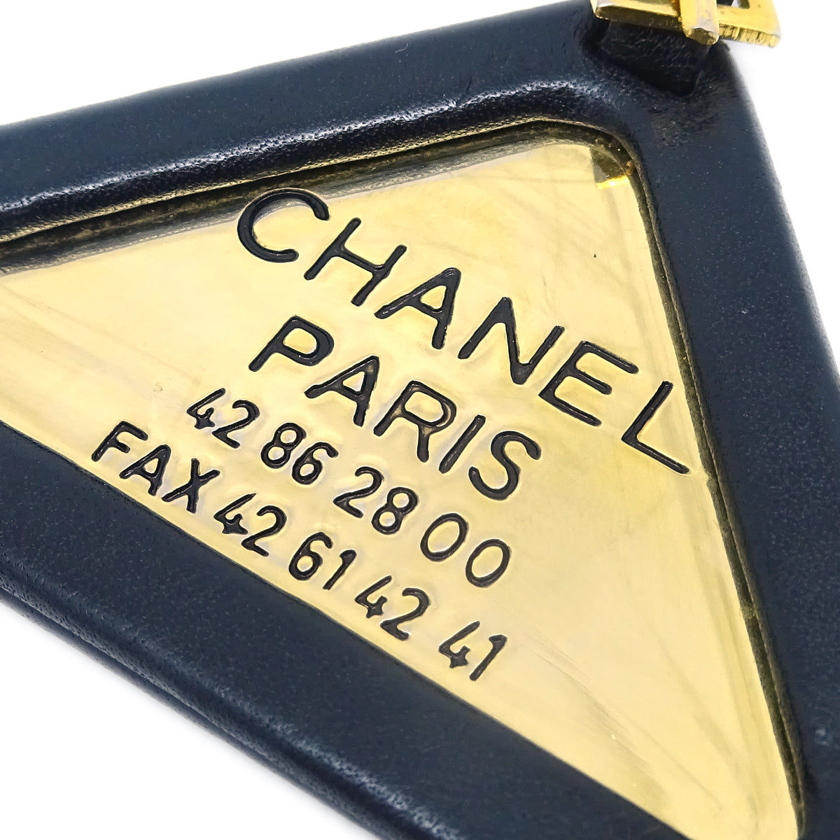 Luxury Chanel Triangle Key Holder 94P Small New