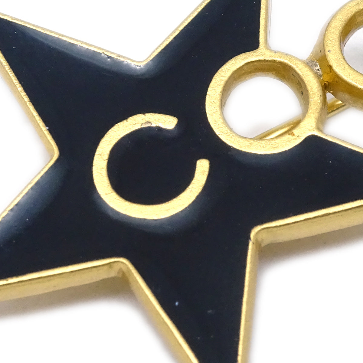 Luxury Chanel Star COCO Brooch Pin Black 01P