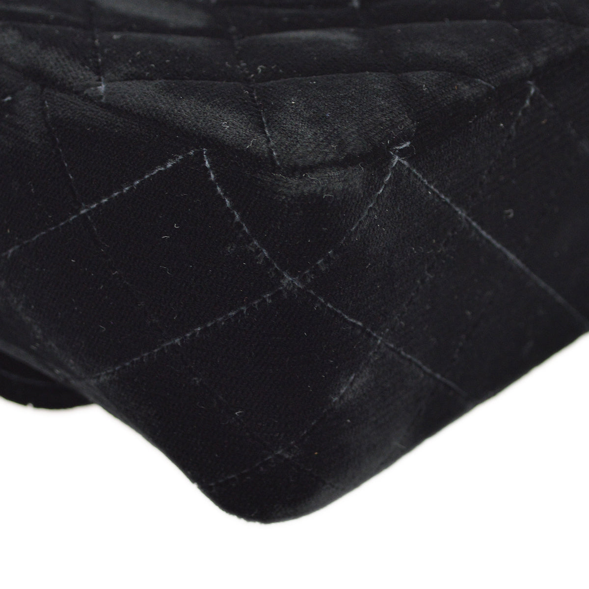 Luxury Chanel 1994-1996 Black Velvet Classic Single Flap Medium Handbag