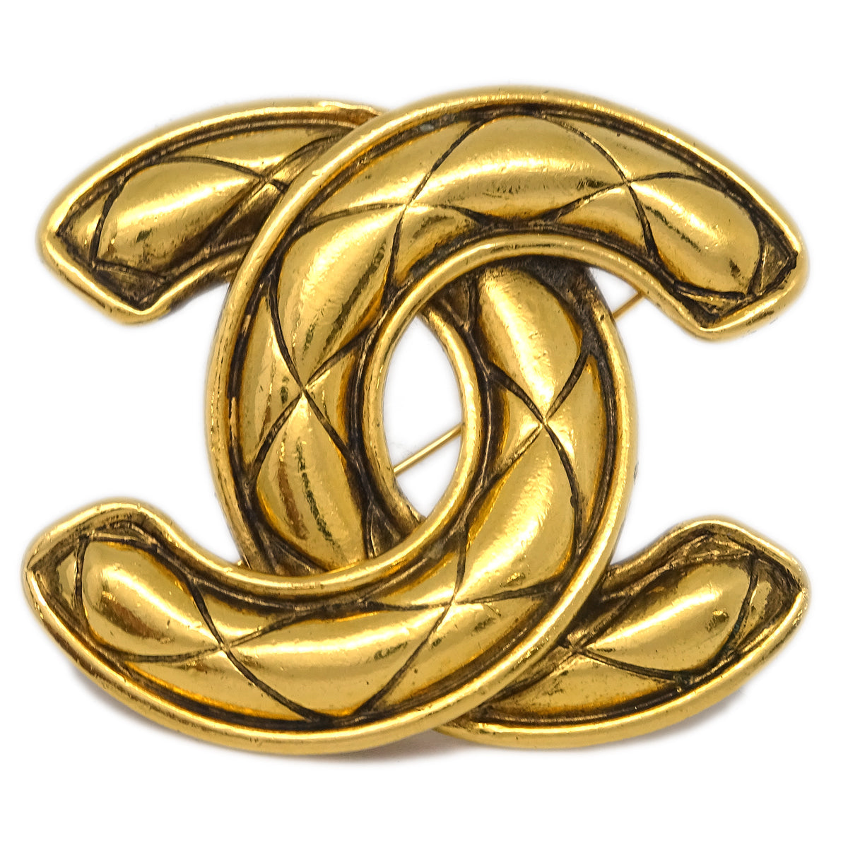 Luxury Chanel Gold CC Brooch Pin 1152