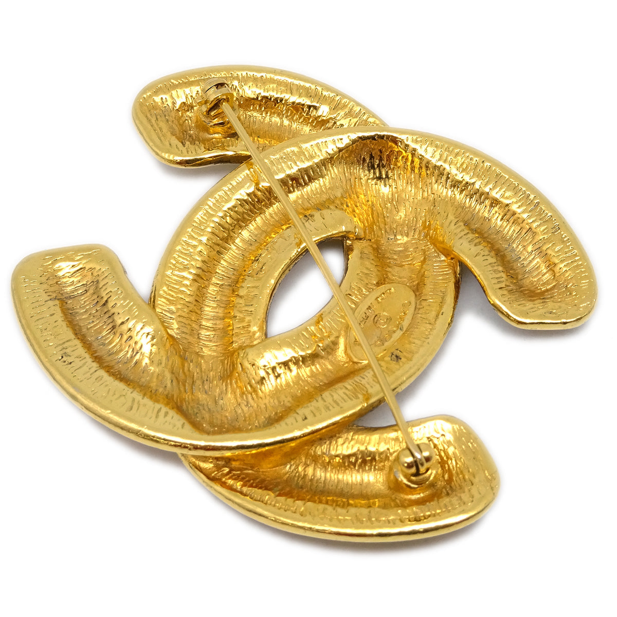 Luxury Chanel Gold CC Brooch Pin 1152