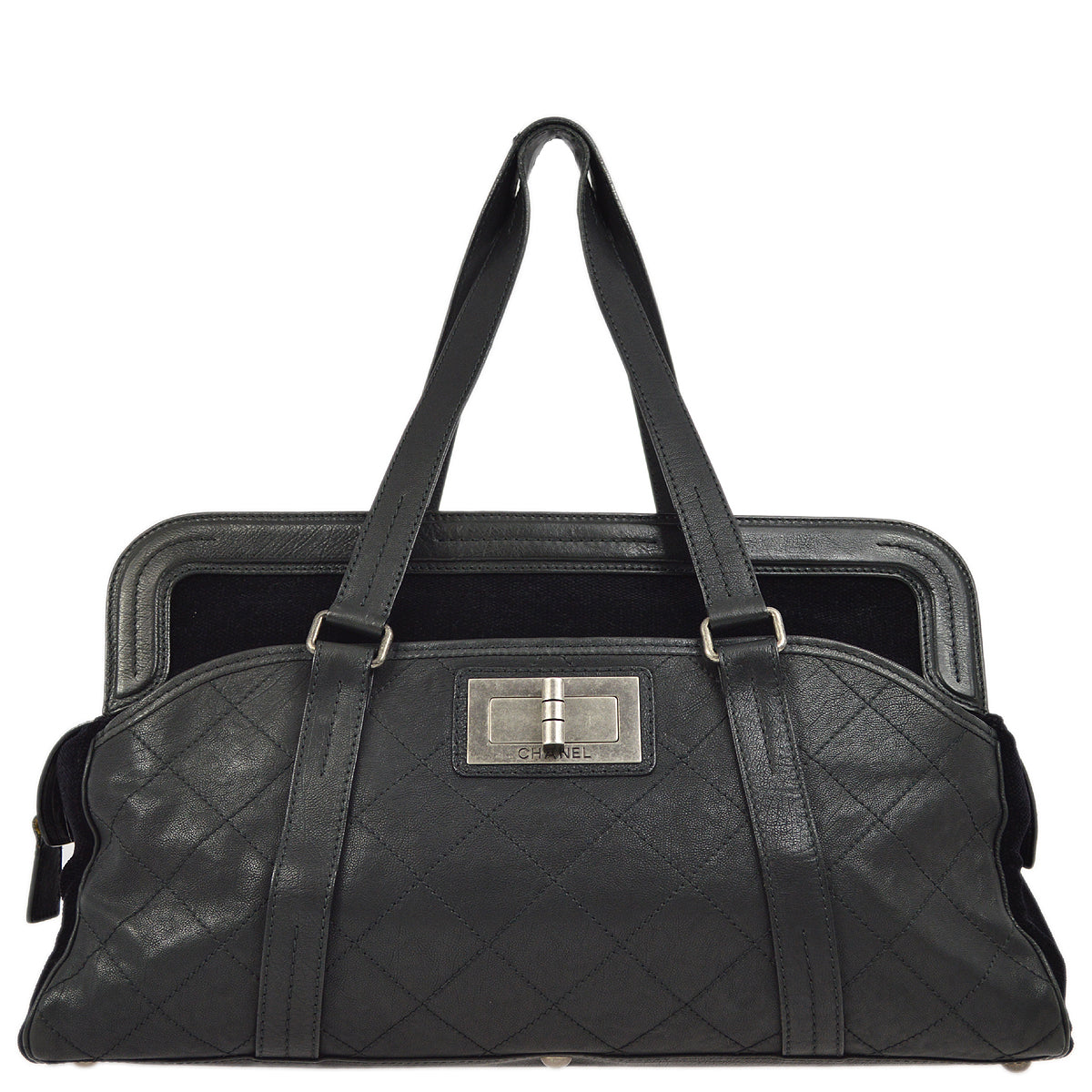 Luxury Chanel 2006-2008 Black Mademoiselle Lock Tote Bag