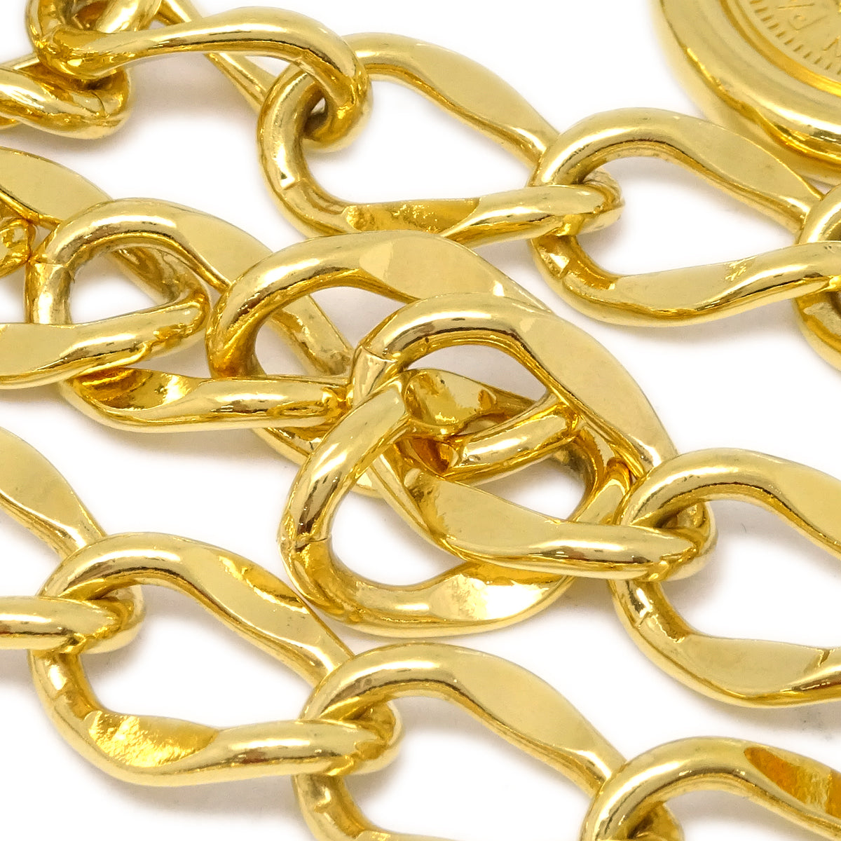 Luxury Chanel Medallion Chain Belt Gold 94P Small New