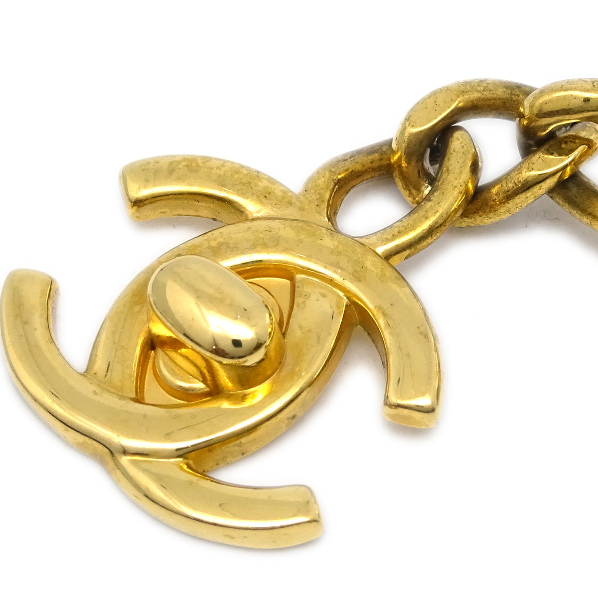 Luxury Chanel Dangle Turnlock Earrings Clip-On Gold 96A