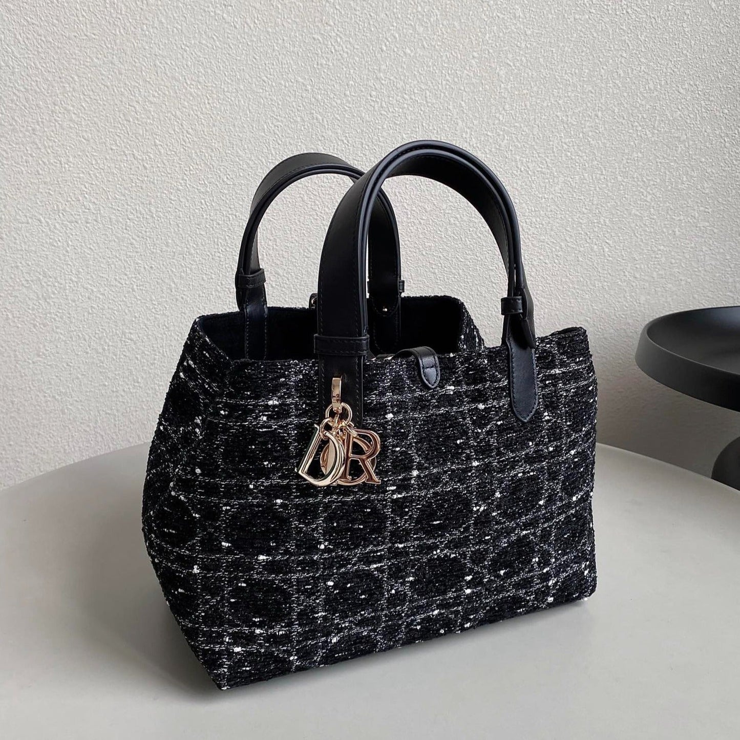 Luxury Diormedium toujours 28 black tweed
