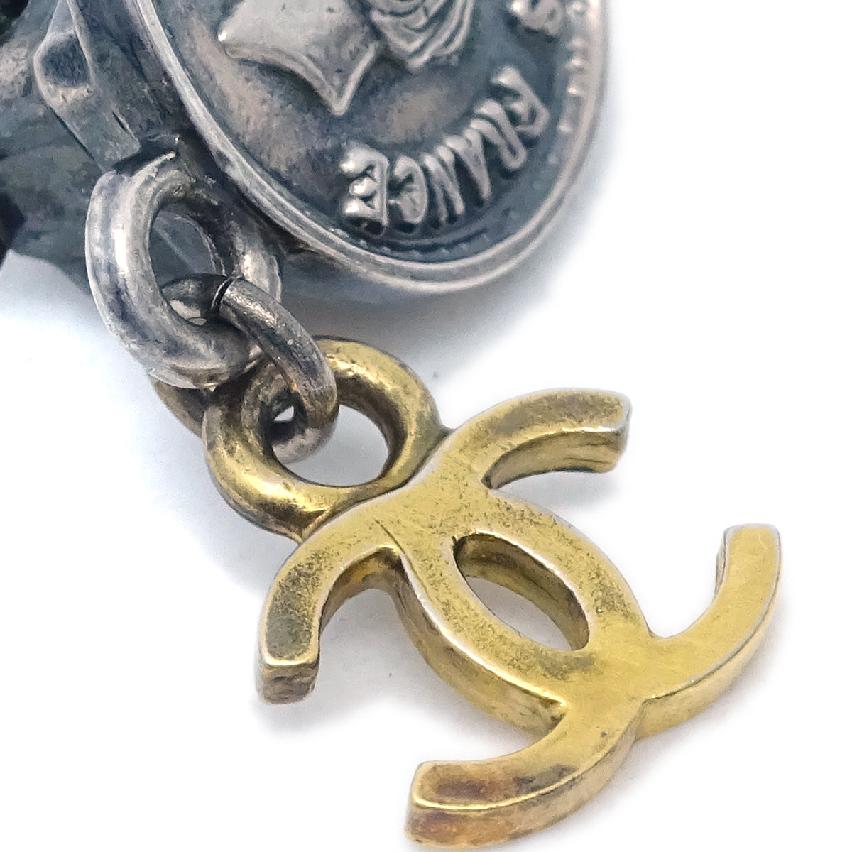 Luxury Chanel Silver Dangle Earrings Clip-On 96A