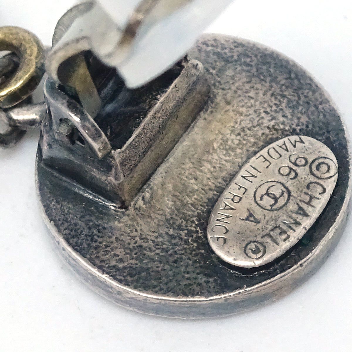 Luxury Chanel Silver Dangle Earrings Clip-On 96A
