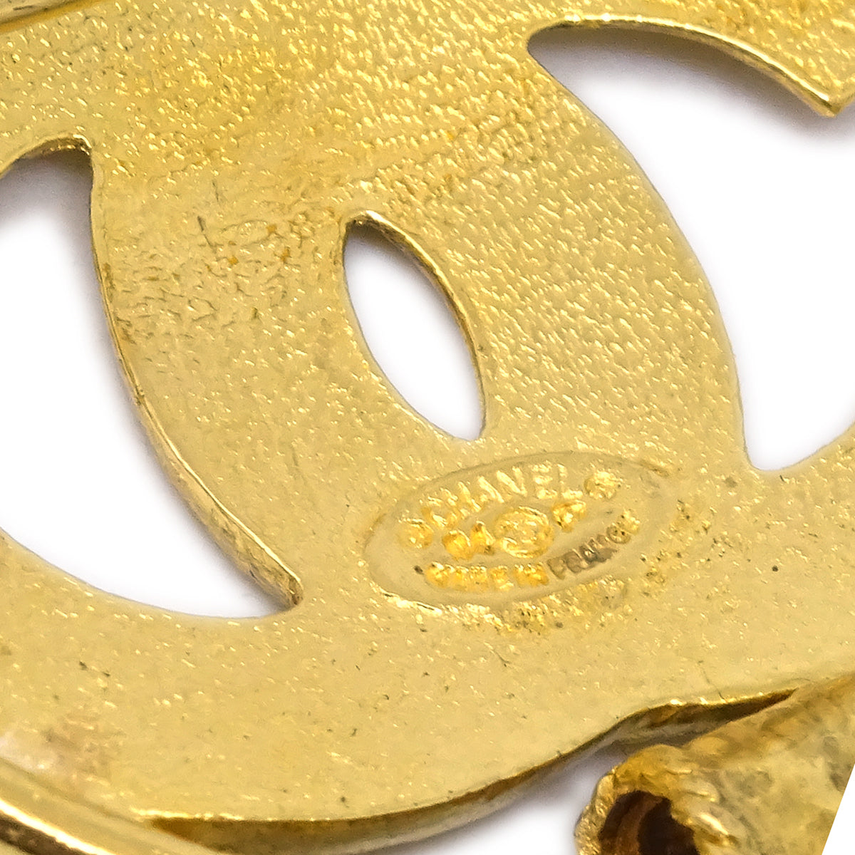 Luxury Chanel Cross Brooch Pin Gold 94P