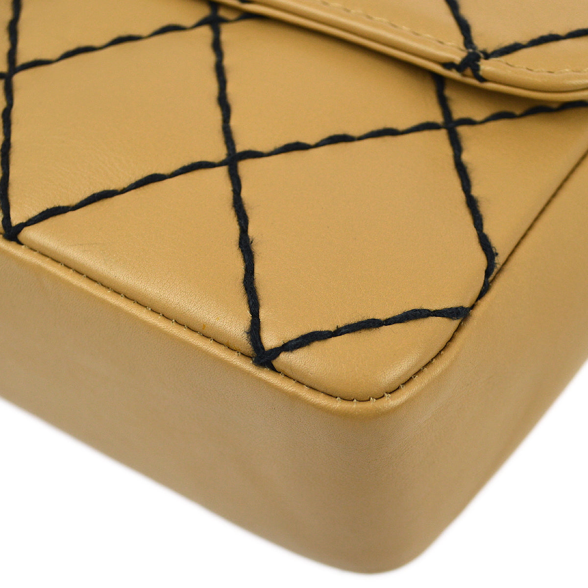 Luxury Chanel 2000-2001 Calfskin Medium Wild Stitch Straight Flap Bag