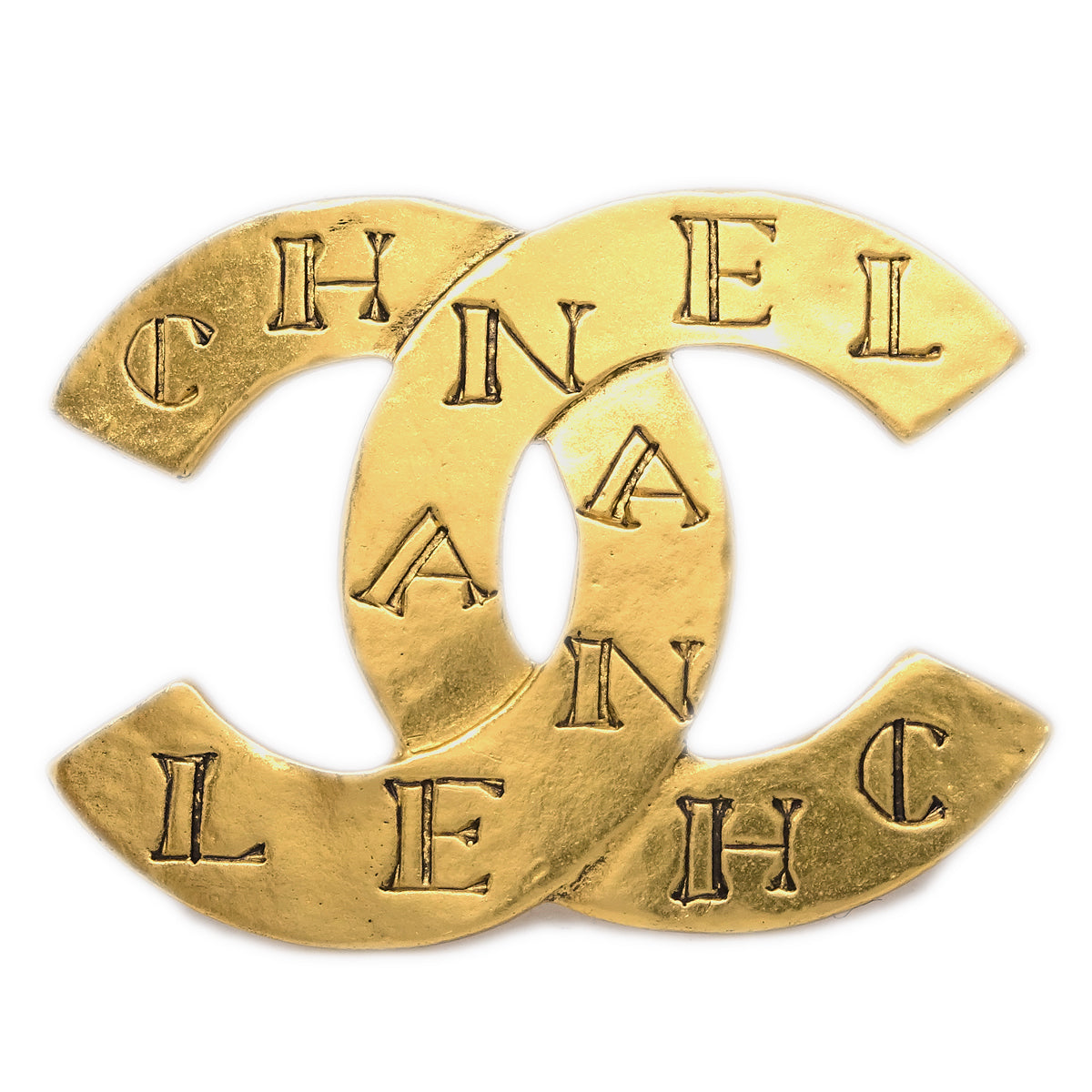 Luxury Chanel CC Brooch Pin Gold 99A