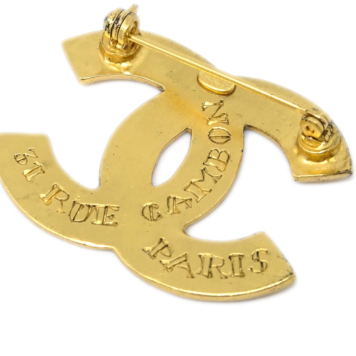 Luxury Chanel CC Brooch Pin Gold 99A