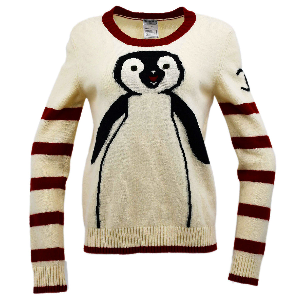 Luxury Chanel Penguin Sweater Ivory 07A #42