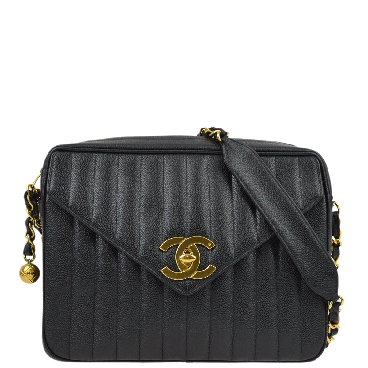 Luxury Chanel Black Caviar Mademoiselle Jumbo Shoulder Bag