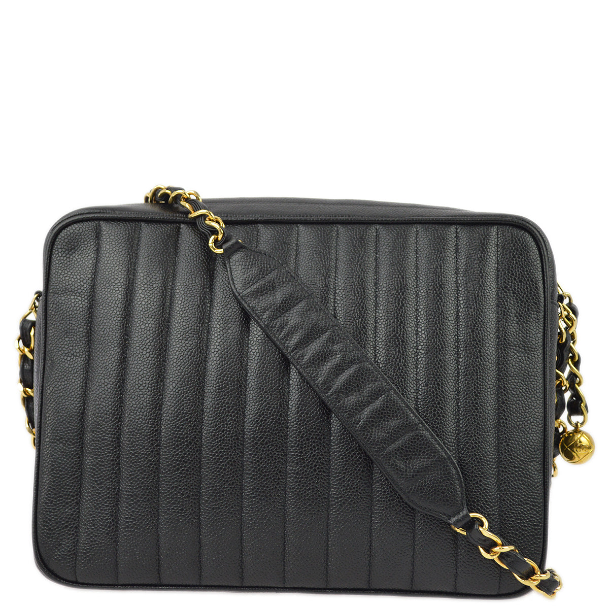 Luxury Chanel Black Caviar Mademoiselle Jumbo Shoulder Bag