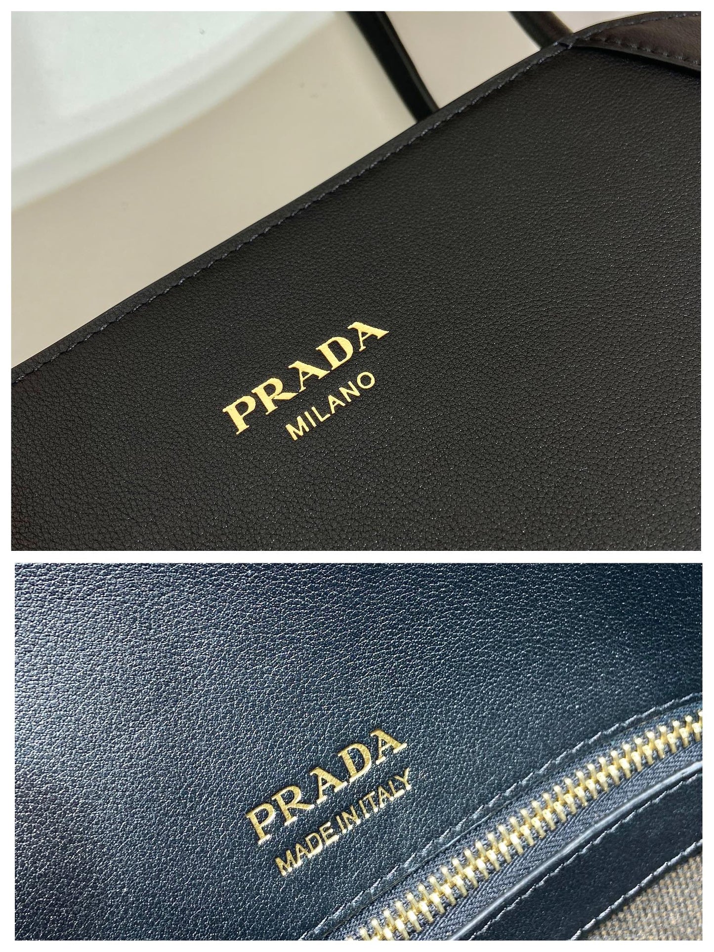 Luxury PradaELEGANT TOTE BAG 40 IN BLACK SMOOTH CALFSKIN