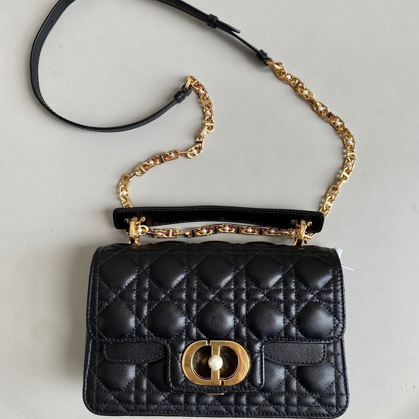 Luxury DiorMINI JOLIE 22 BAG BLACK CALFSKIN