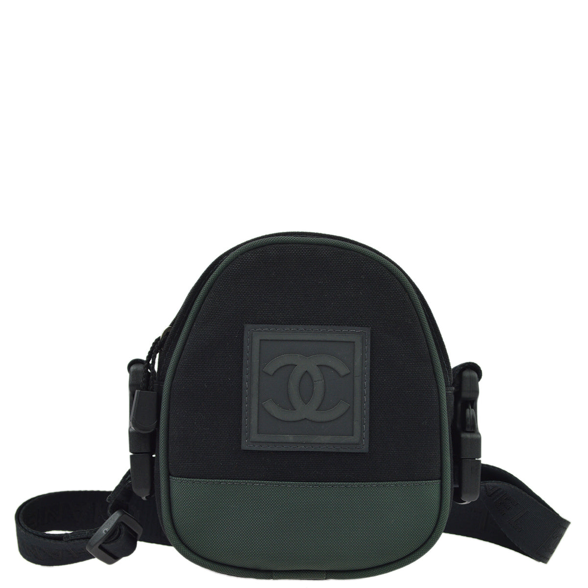 Luxury Chanel 2003-2004 Black Green Sport Line Bum Shoulder Bag
