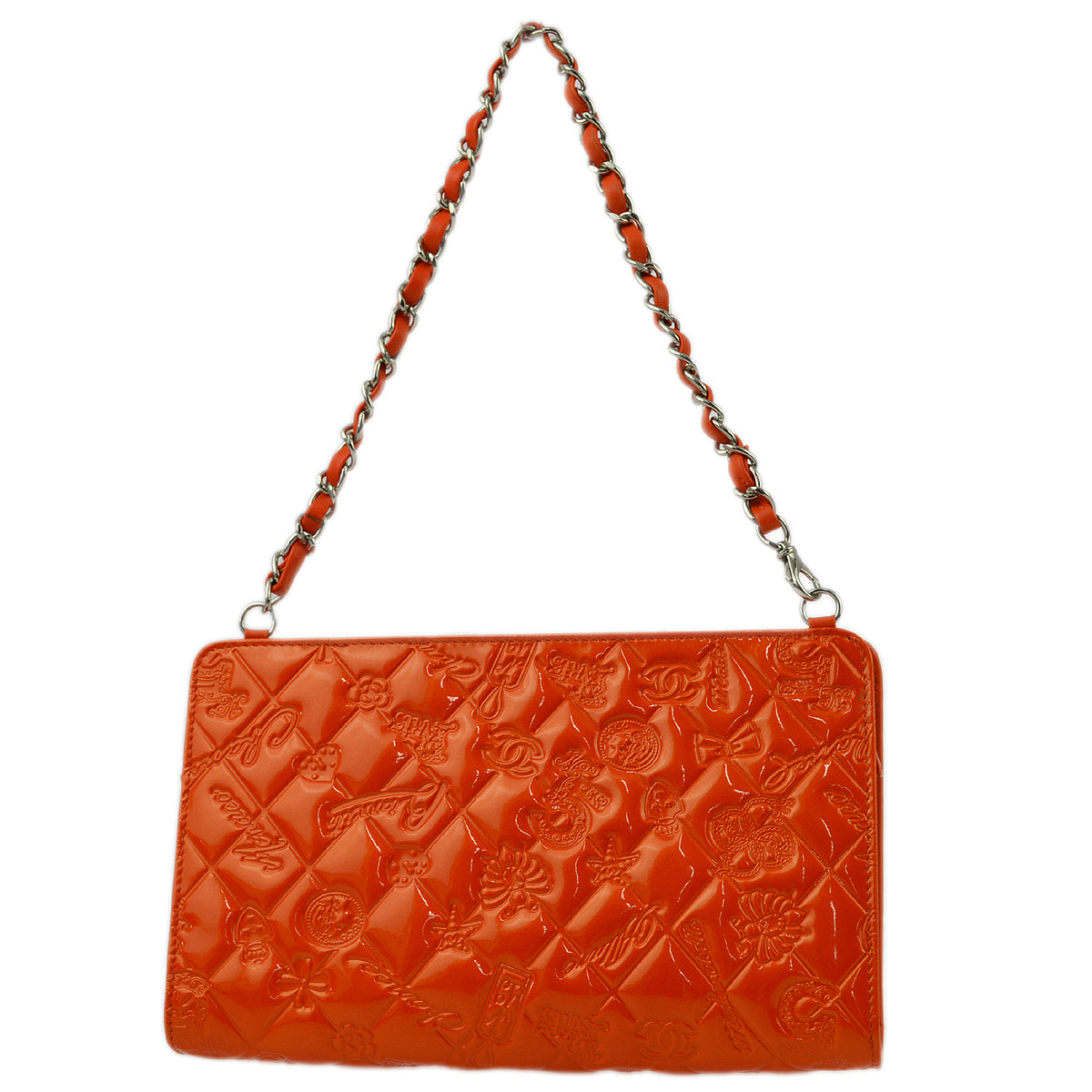 Luxury Chanel 2009-2010 Patent Leather Icon Chain Handbag