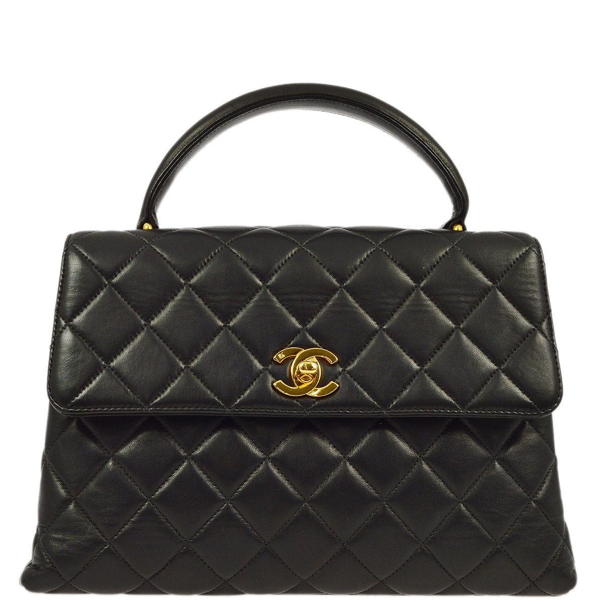 Luxury Chanel 1996-1997 Black Lambskin Kelly 25