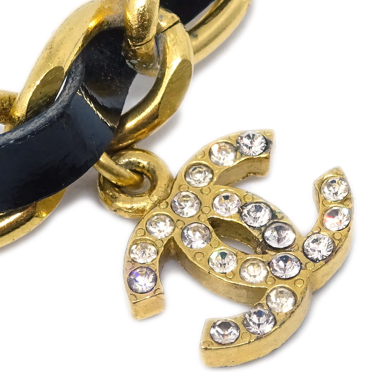 Luxury Chanel 1996 Crystal & Gold CC Choker
