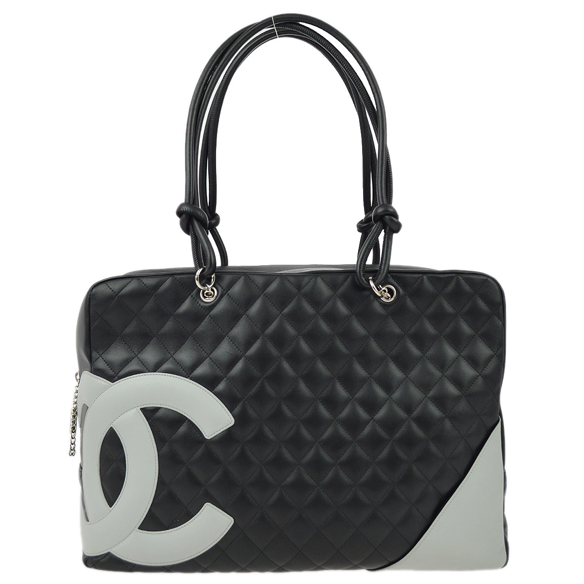 Luxury Chanel 2004-2005 Black Calfskin Cambon Ligne Handbag