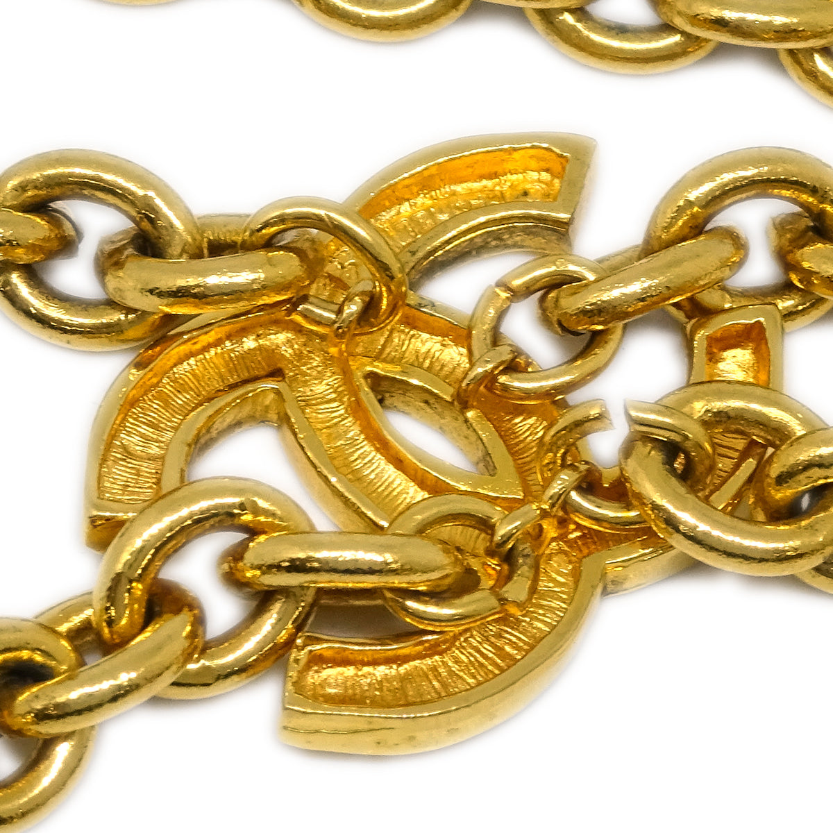 Luxury Chanel CC Chain Belt Gold Small New 684