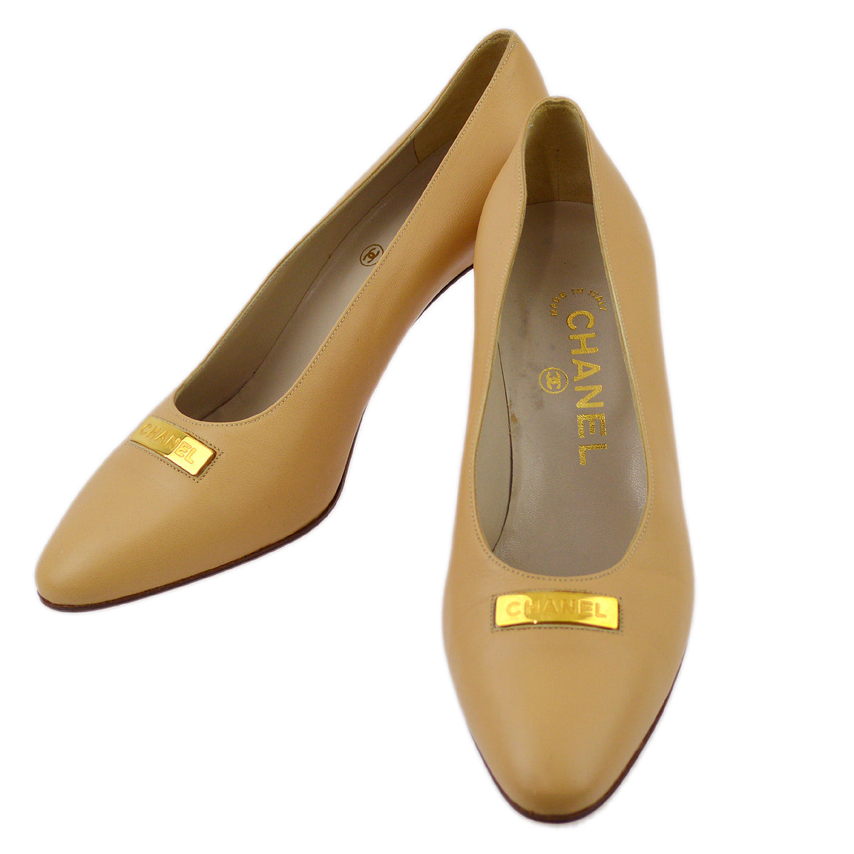 Luxury Chanel * Pumps Shoes #36 1/2 C