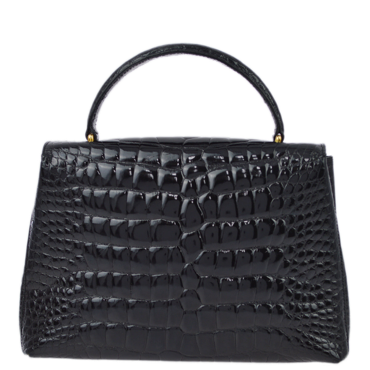 Luxury Chanel * 1996-1997 Black Crocodile Kelly 25