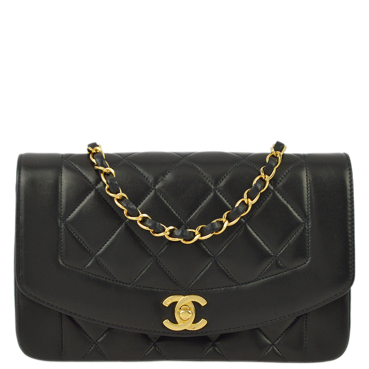 Luxury Chanel * 1994-1996 Lambskin Small Diana Shoulder Bag