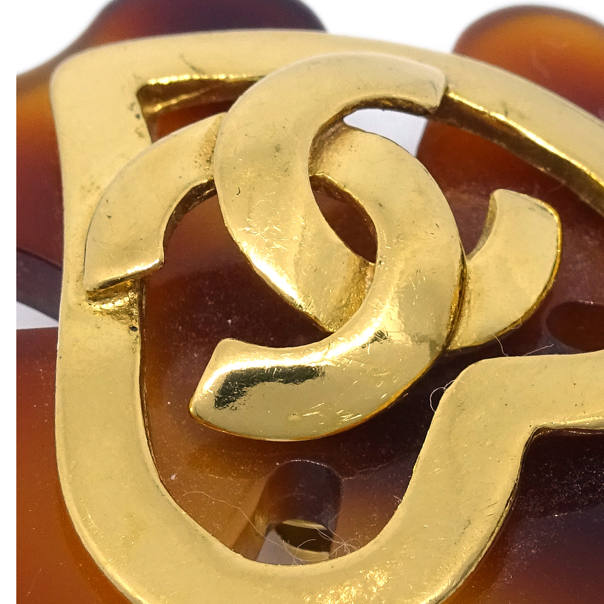 Luxury Chanel Clover Earrings Clip-On Gold 95P
